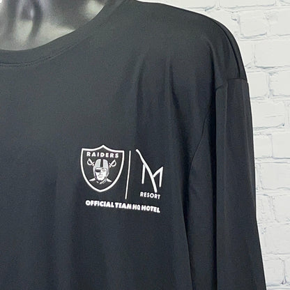 Las Vegas Raiders M Resort T Shirt 2XL XXL Black Long Sleeve Casino Dunbrooke