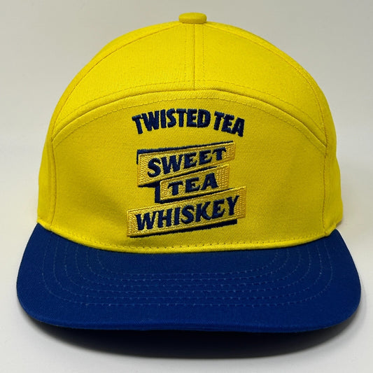Twisted Tea Sweet Tea Whiskey Hat Baseball Cap Yellow Snapback Alcohol Liquor