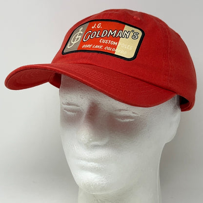 JG Goldmans Custom Poles Dad Hat Baseball Cap Fishing Colorado Strapback Orange