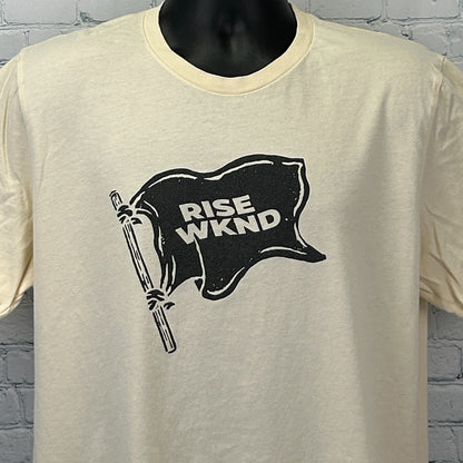 RISE WKND T Shirt Free Indeed John 8 34-36 Christian Jesus Tee Beige XL X-Large