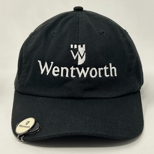 Wentworth Club Dad Hat Baseball Cap Golf Ball Marker Golfer Strapback Black