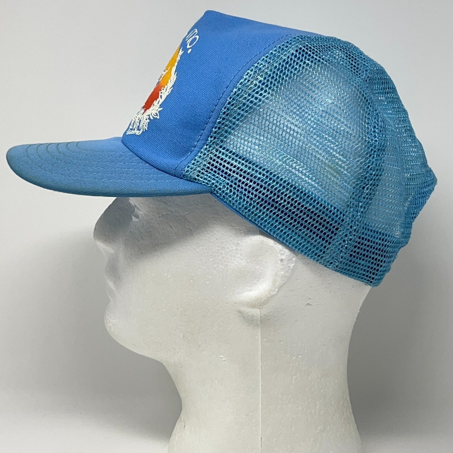 Vintage 80s Branson Missouri Trucker Hat Baseball Cap Hunting Blue Mesh Snapback