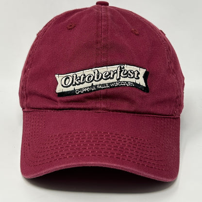 Oktoberfest Chippewa Falls Wisconsin Dad Hat Cap Red Octoberfest Prost Strapback
