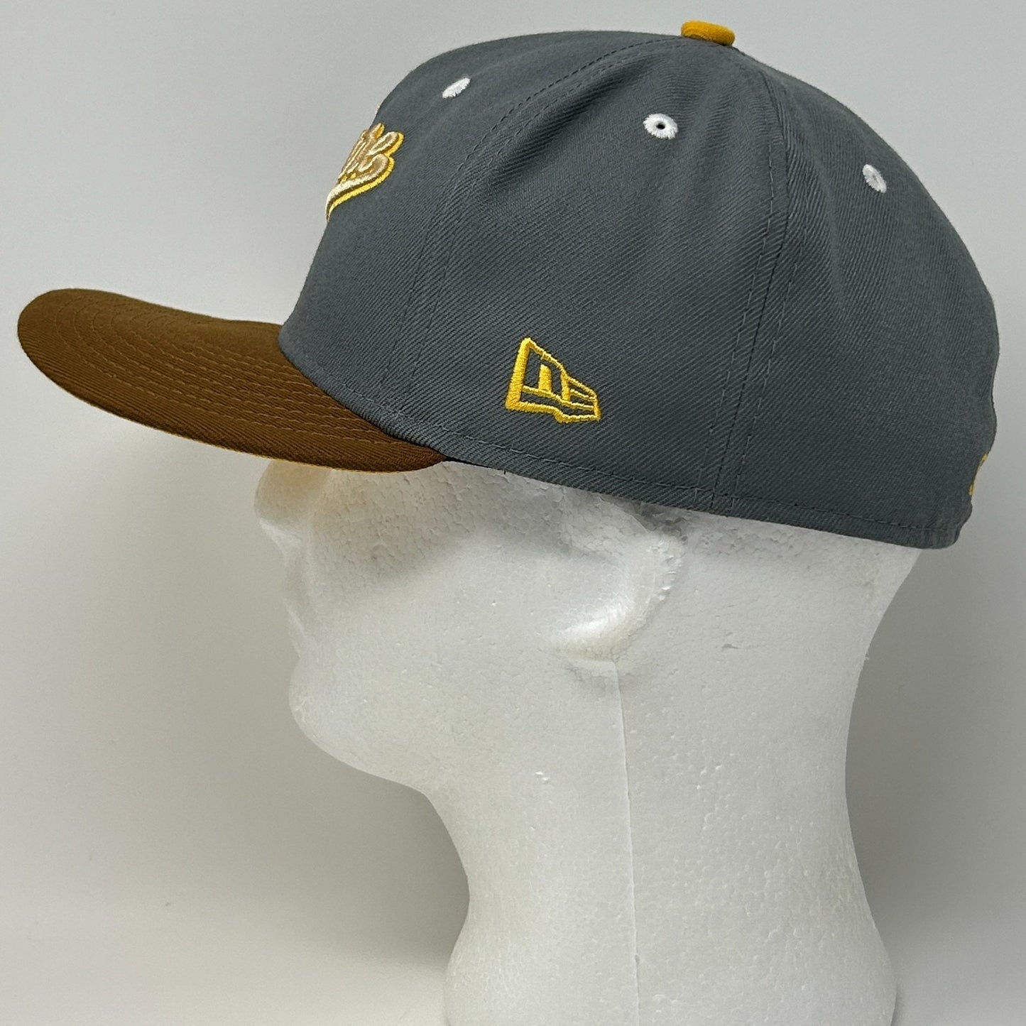 Feature Hat Baseball Cap Spellout New Era 59Fifty Streetwear Gray Fitted 7 3/8