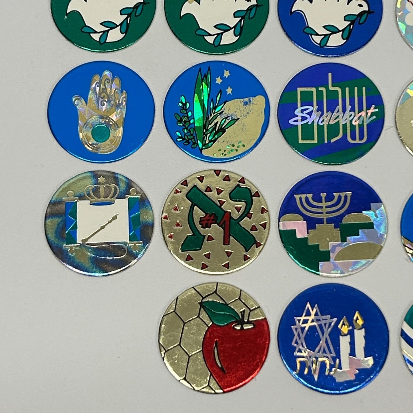 Lot of 28 Vintage Jewish Israel Theme Pogs Milk Caps Shabbat Passover Judaism