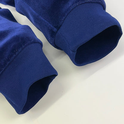 Nike Velvet Sweatpants Blue S Small Drawstring Joggers 95% Polyester Spandex