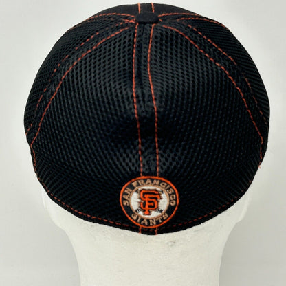 Gorra de béisbol para niños de los San Francisco Giants, New Era, negra, flexible, ajustada, para niños y jóvenes