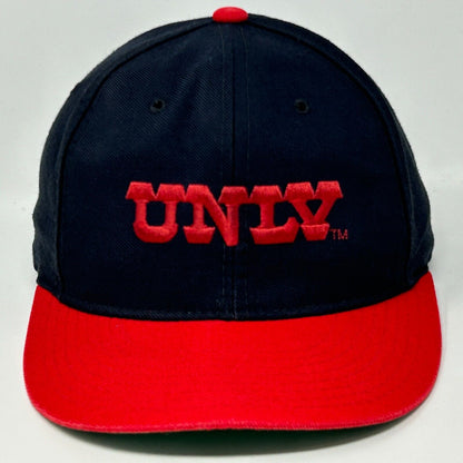 UNLV Rebels Hat Vintage 80s Las Vegas Black New Era Baseball Cap Fitted 7 3/8