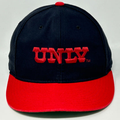 UNLV 叛军帽子 复古 80 年代拉斯维加斯 黑色新时代棒球帽 合身 7 3/8