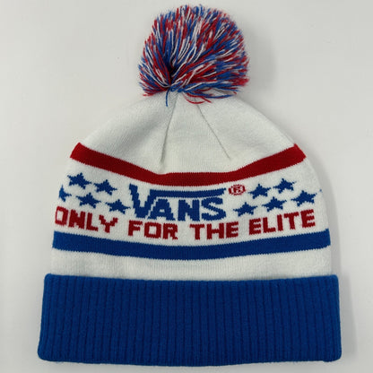 Vans Only For The Elite Cuffed Pom Pom Beanie Toque Winter Hat Skater White