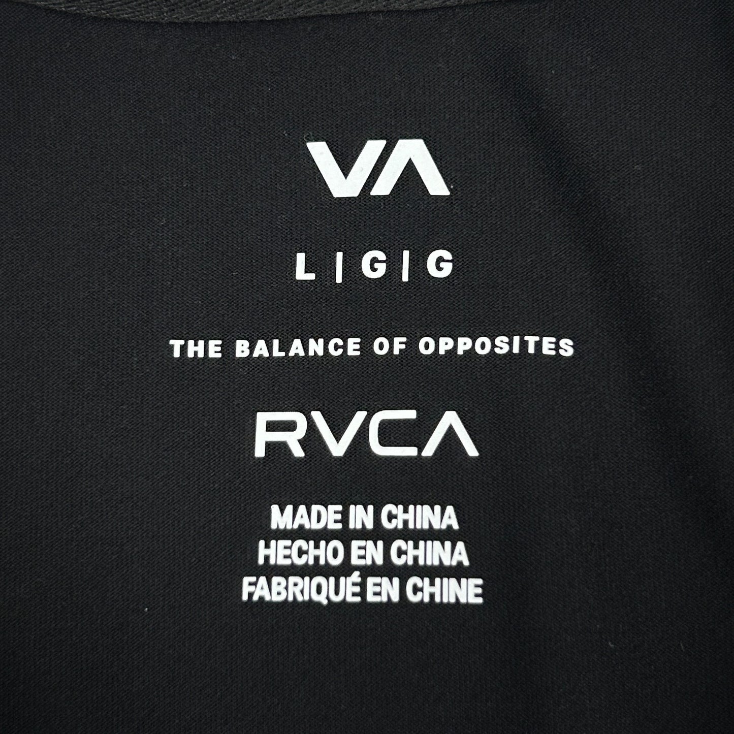 RVCA Polo Shirt PM Tenore Skater Surfer Surfing MMA Long Sleeve Black L Large