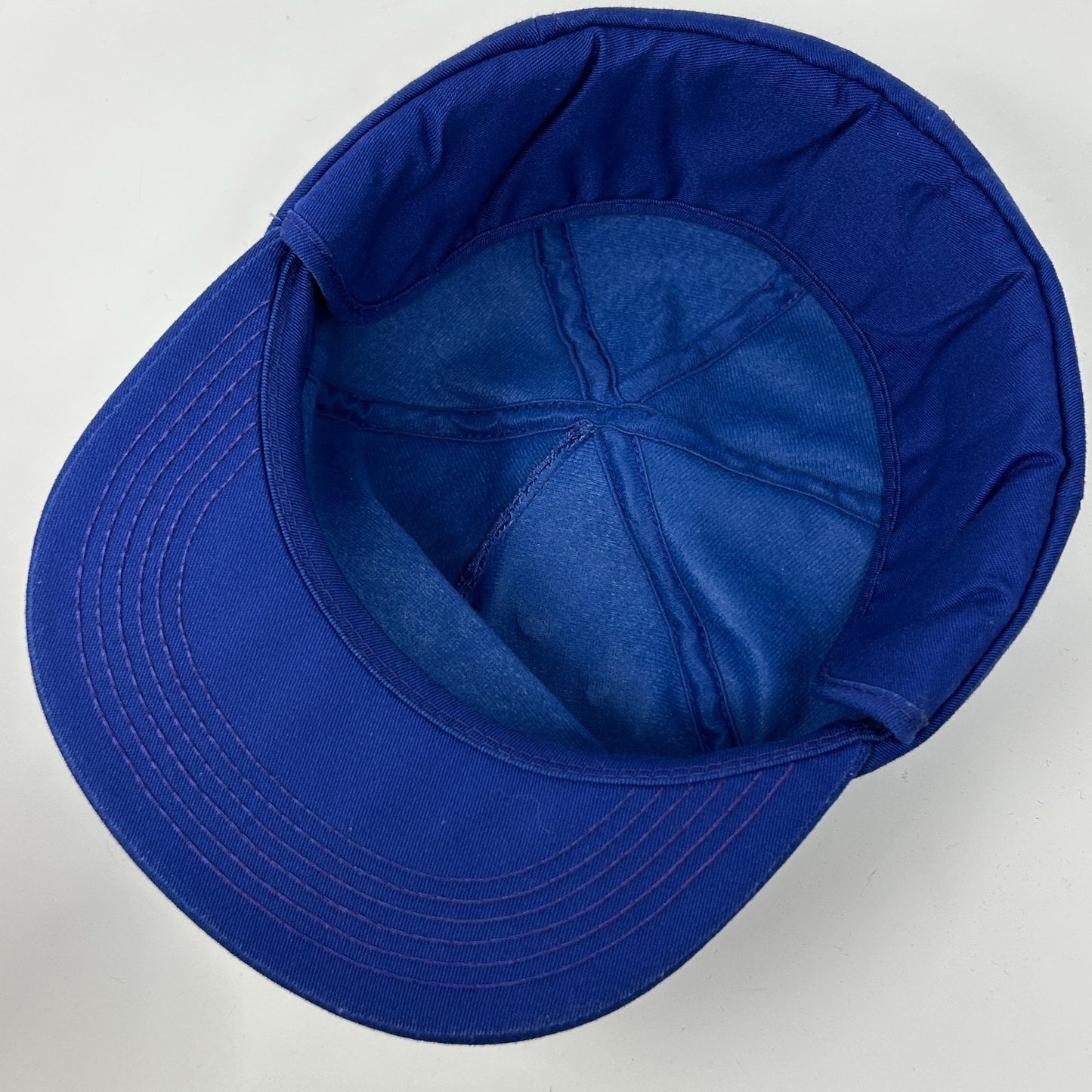 Vintage 80s LTFMP Dual EPP Hat Baseball Cap Ear Flap K Brand USA Snapback Blue