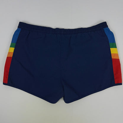 Vintage 80s Hawaii Rainbow Swim Trunks Shorts L Large Pacific Beach Yacht Club