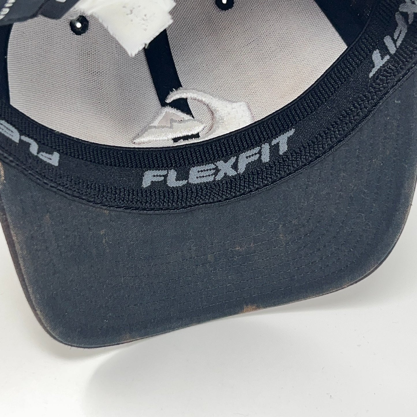 Quiksilver Hat Baseball Cap Surfer Surfing Bleach Spotted Brown FlexFit L-XL