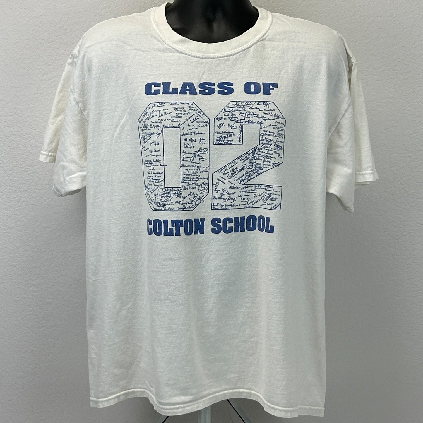 Vintage Y2Ks 2002 Colton High School T Shirt California HS White Mens XL X-Large