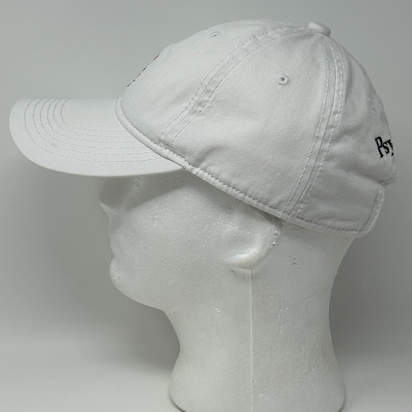 Psycho Bunny Dad Hat Baseball Cap Unstructured 6 Panel Strapback White