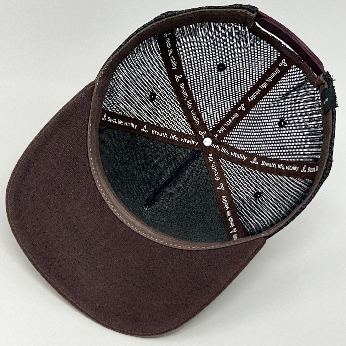 Lone Wolf Trucker Hat Baseball Cap Prana 5 Panel A-Frame Mesh Snapback Gray