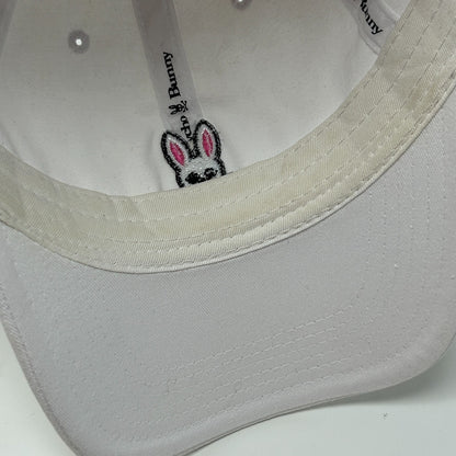 Psycho Bunny Dad Hat Baseball Cap Unstructured 6 Panel Strapback White