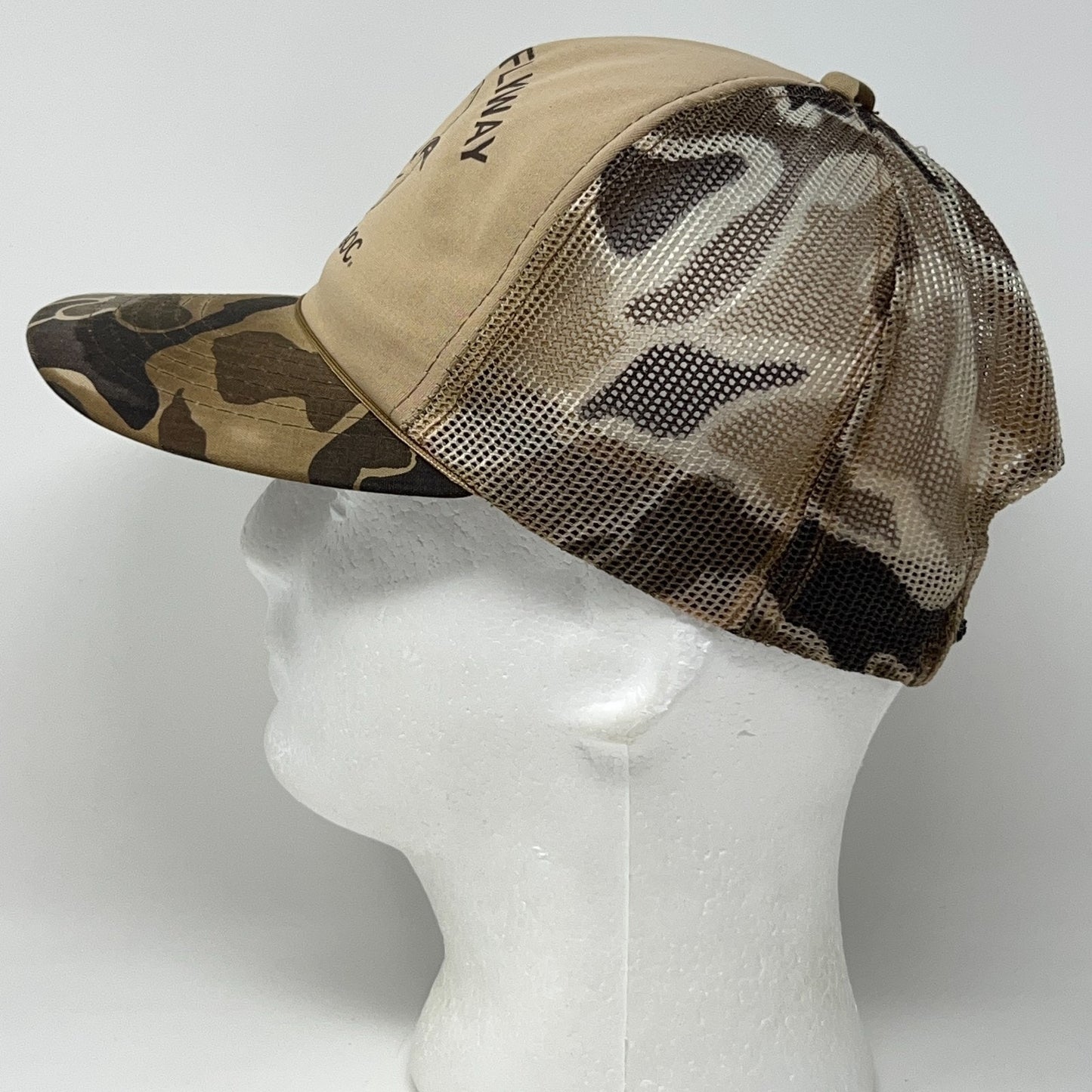 Vintage 80s Pacific Flyway Decoy Trucker Hat Baseball Cap Duck Hunting Beige