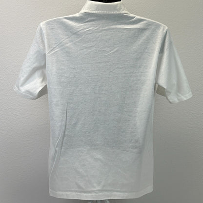 Vintage 80s Gleneagles CC Country Club Polo Shirt Plano Texas Golf White L Large