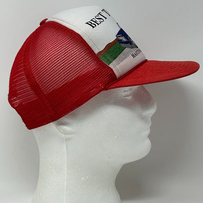 Vintage Best Towing Hastings Minnesota Trucker Hat Cap Red Tow Truck Snapback