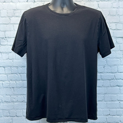 Vince Pima Cotton T Shirt Black Crew Neck Short Sleeve MX5209034 Mens L Large