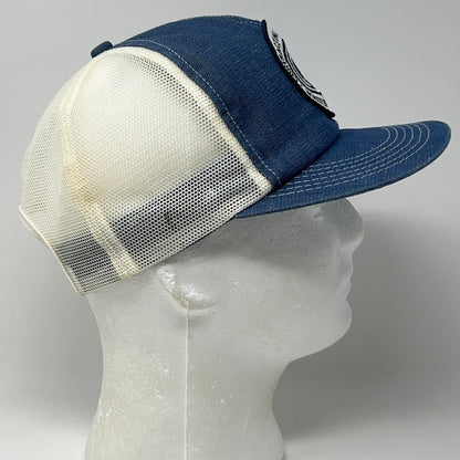 Vintage Contracting Material Co Wheeling Illinois Denim Trucker Hat Baseball Cap
