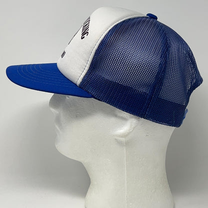 Vintage 80s Guffey Trucking Trucker Hat Baseball Cap Blue Missouri Snapback