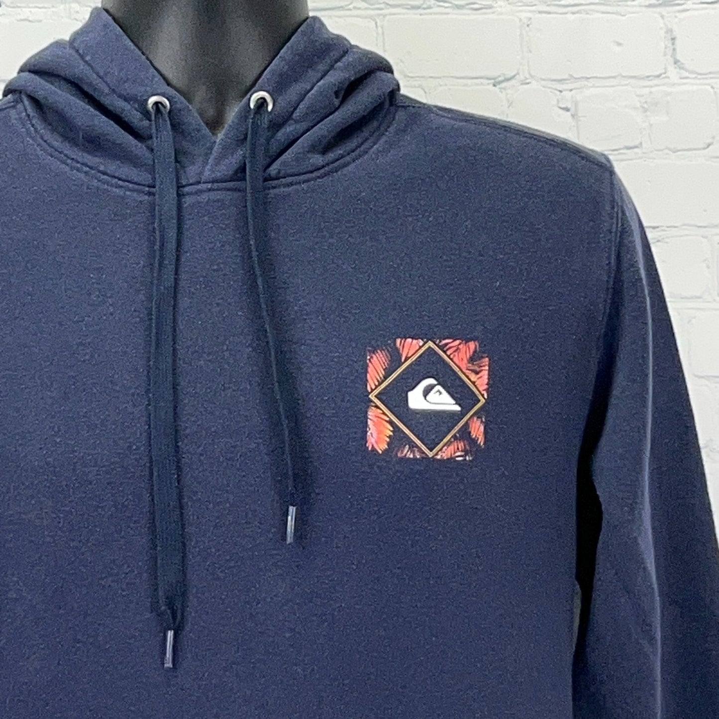 Quiksilver Hoodie S Small Blue Surfer Surfing Surfboarding Hooded Sweatshirt