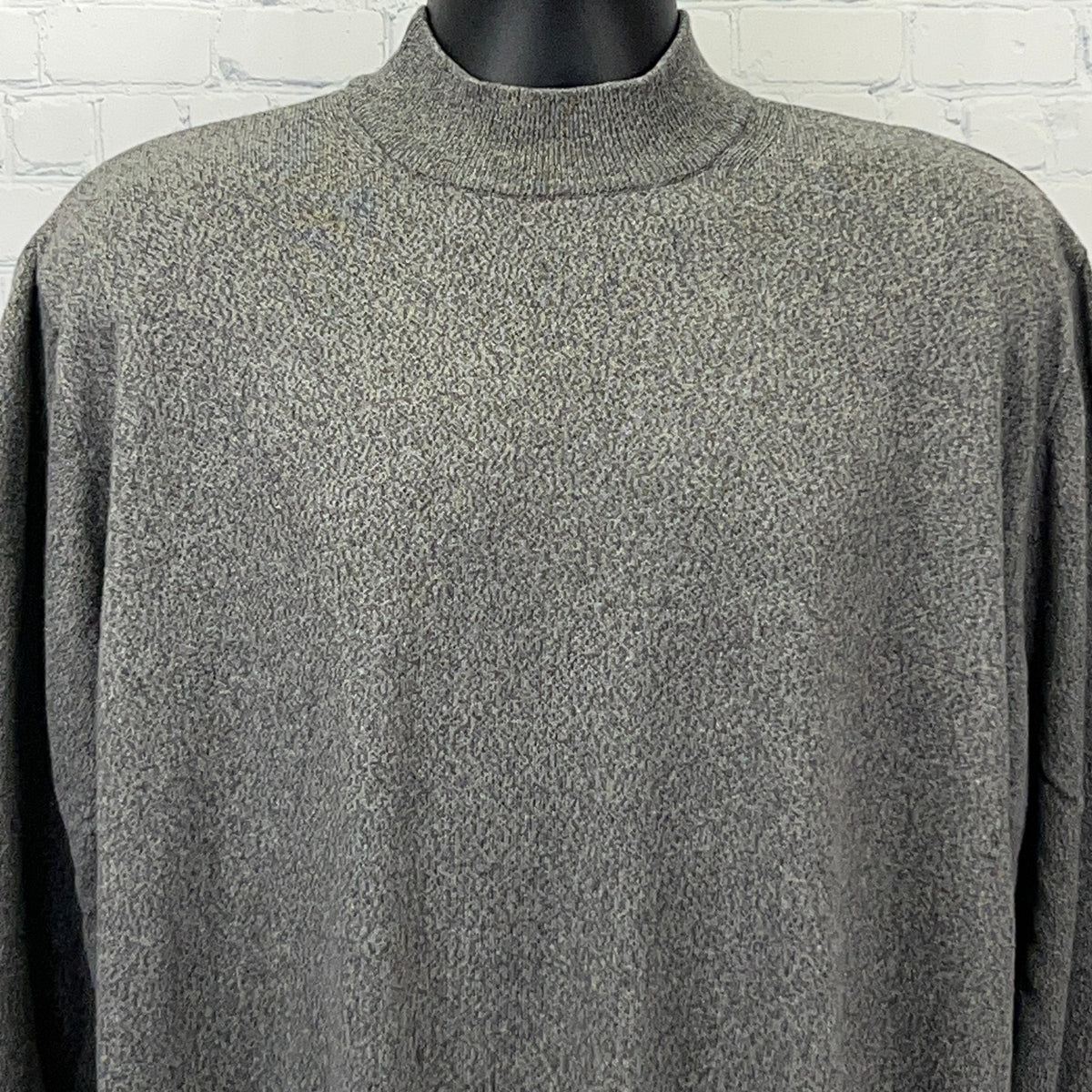 Vintage Mondo di Marco Sweater Mens XL X-Large 54 Gray Mock Neck Made In Italy
