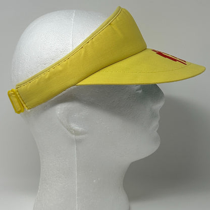 Vintage Pepsi Challenge 10000 Meter Series Visor Hat Cap Yellow 80s Strapback
