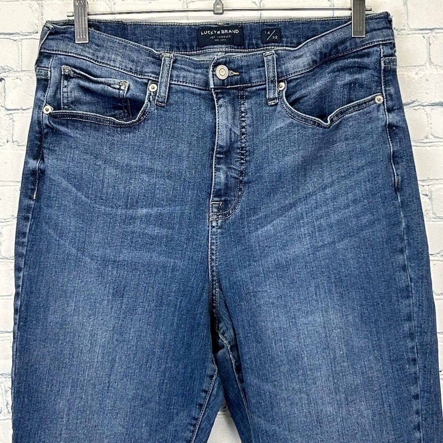 Lucky Brand Stevie Jeans High Rise Flare Stretch Pockets Blue Womens 14-32