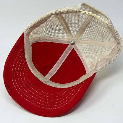 Vintage Hydrotex Lubricants Red Mesh Trucker Hat Baseball Cap Snapback Patch USA