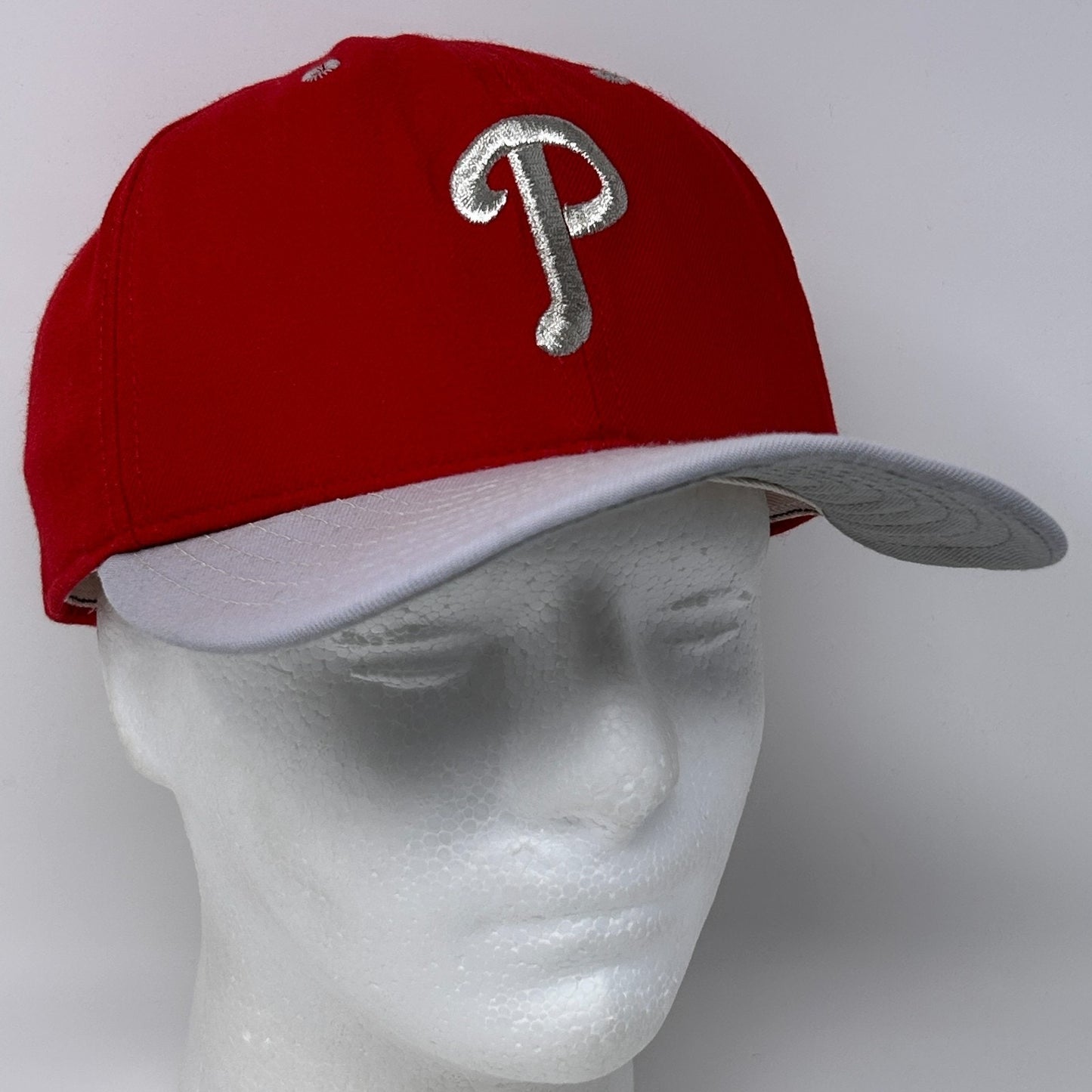 Vintage 90s Philadelphia Phillies Hat Baseball Cap New Era USA Made Snapback Red