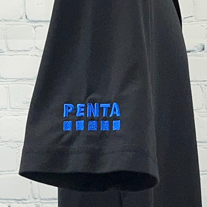 Travis Mathew Oceanside PENTA Polo Shirt Black Short Sleeve Mens M Medium