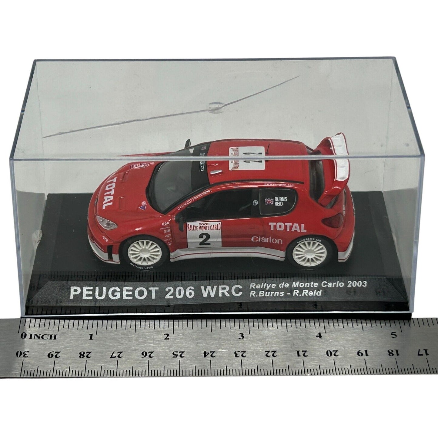 Peugeot 206 WRC Rallye de Monte Carlo 2003 Rally Diecast Race Car 1/43 Altaya