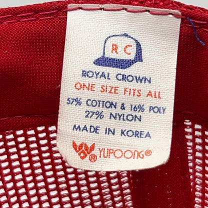 Vintage 80s Monarch Feed Mills Trucker Hat Baseball Cap Farmer Mesh Snapback Red