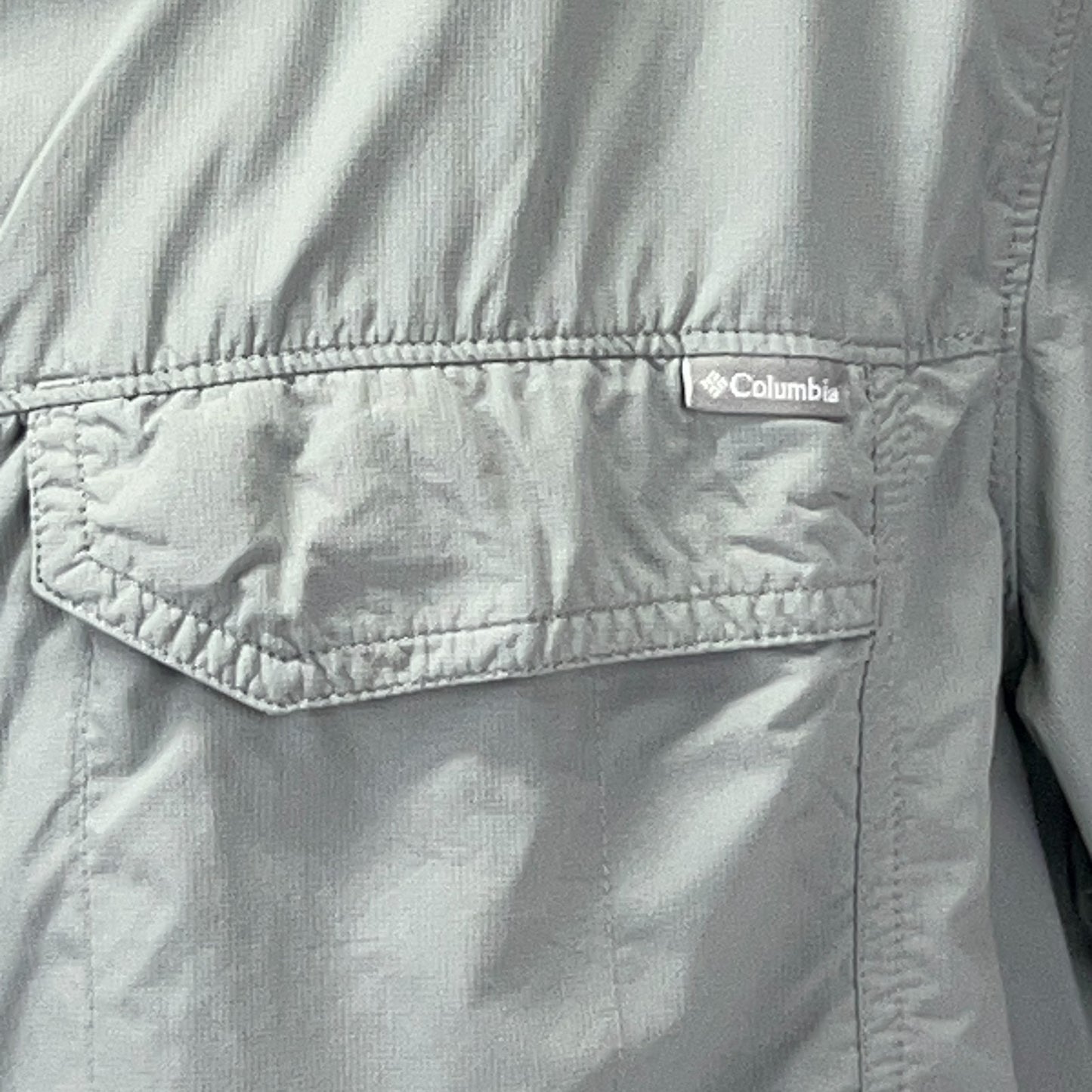 Columbia Kestrel Ridge Button Front Shirt Omni Shade Vented SS Gray XL X-Large