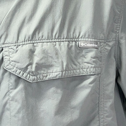 Columbia Kestrel Ridge Button Front Shirt Omni Shade Vented SS Gray XL X-Large