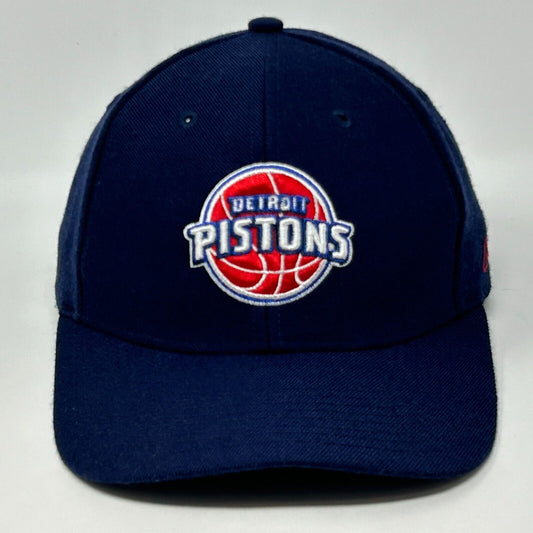 Reebok Detroit Pistons navy baseball cap with embroidered logo on the front
