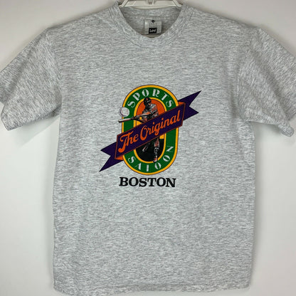 Original Sports Saloon Boston Vintage 90s T Shirt Bar Baseball Made In USA Large