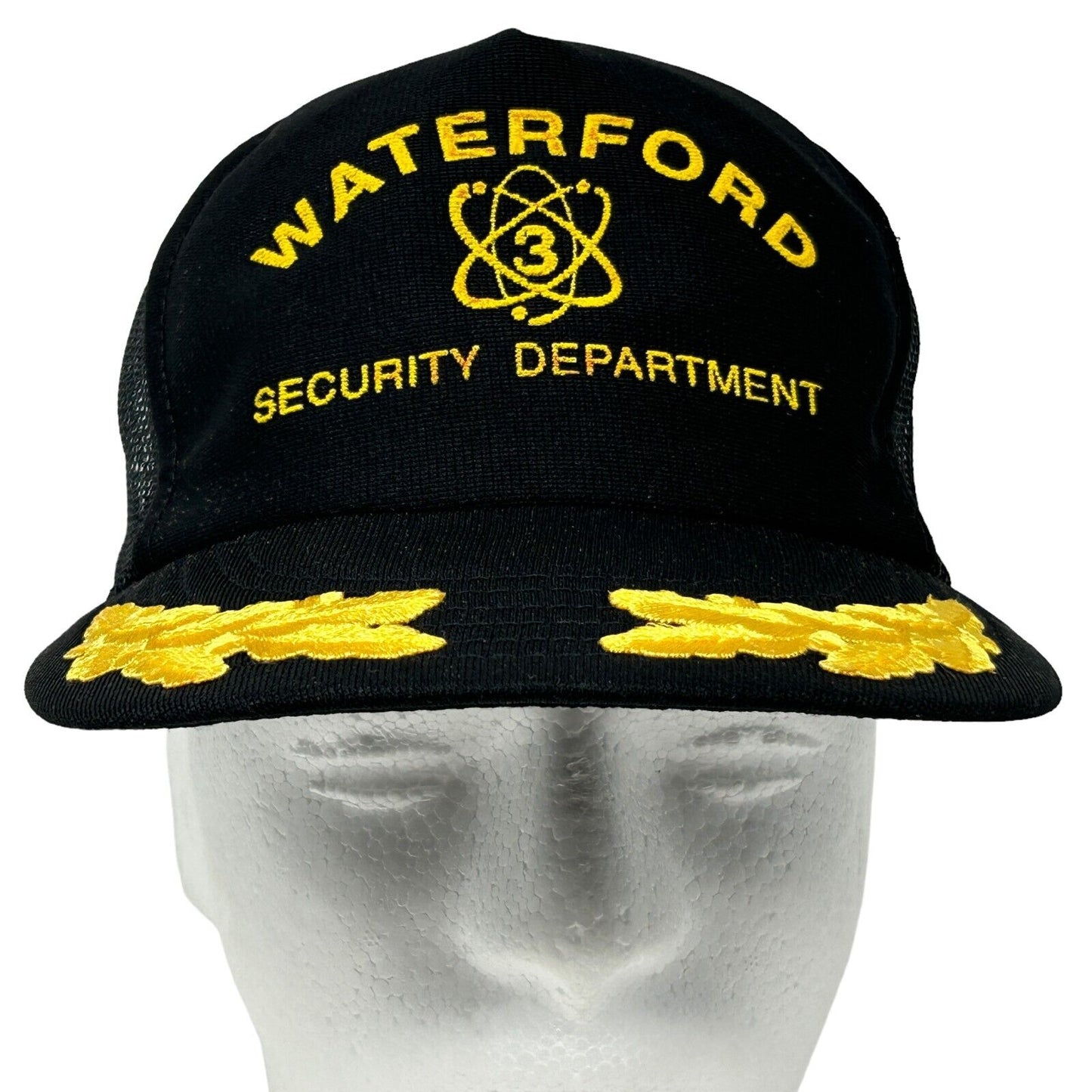 Waterford 3 Nuclear Power Plant Vintage 80s Trucker Hat Black Mesh Baseball Cap