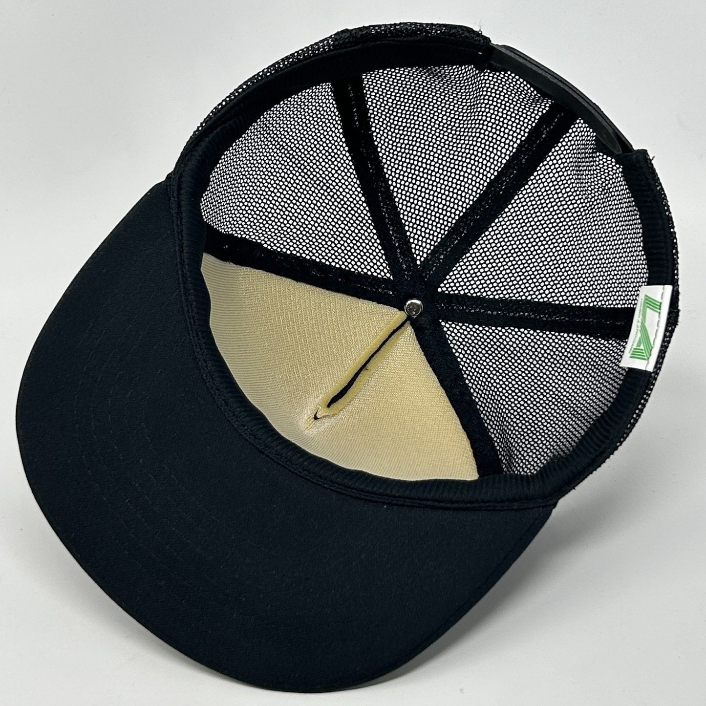 Vintage 90s Cragg Railcharger Trucker Hat Baseball Cap Train Mesh Snapback Black - Neon Vintage