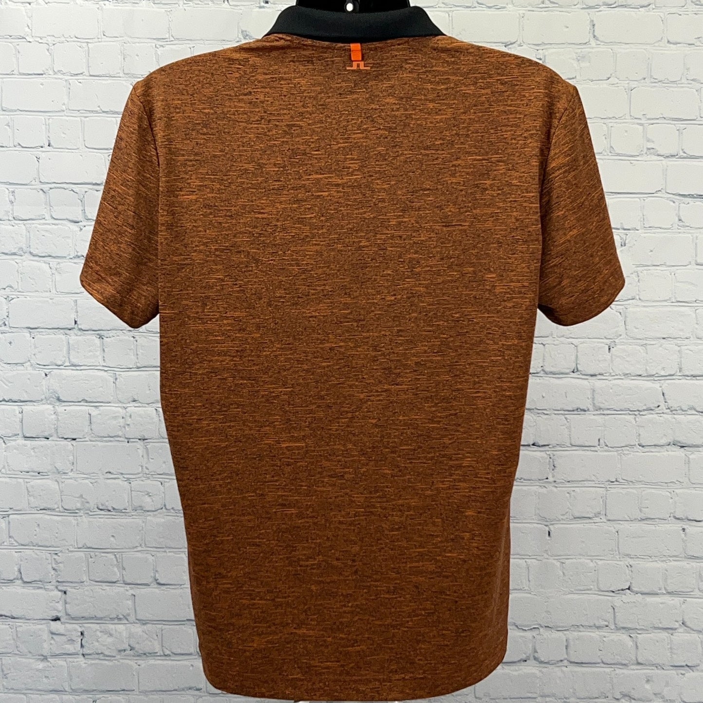 J.Lindeberg Jay Slim Fit Golf Polo Shirt L Large Orange Golfer Golfing Stretch