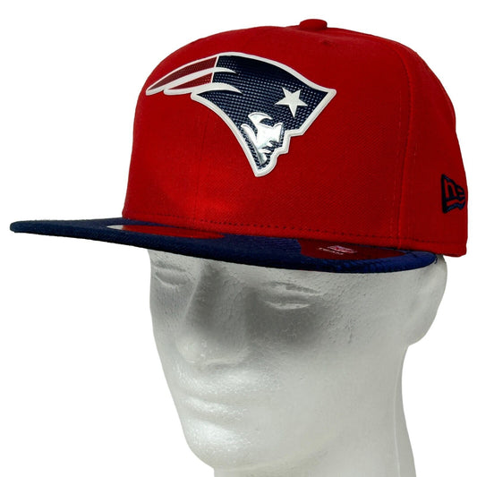 New England Patriots NFL Draft Hat Red New Era Baseball Cap Fitted Size 7 1/4