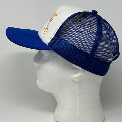 Feature Trucker Hat Baseball Cap Streetwear Sneaker Culture Mesh Snapback Blue - Neon Vintage