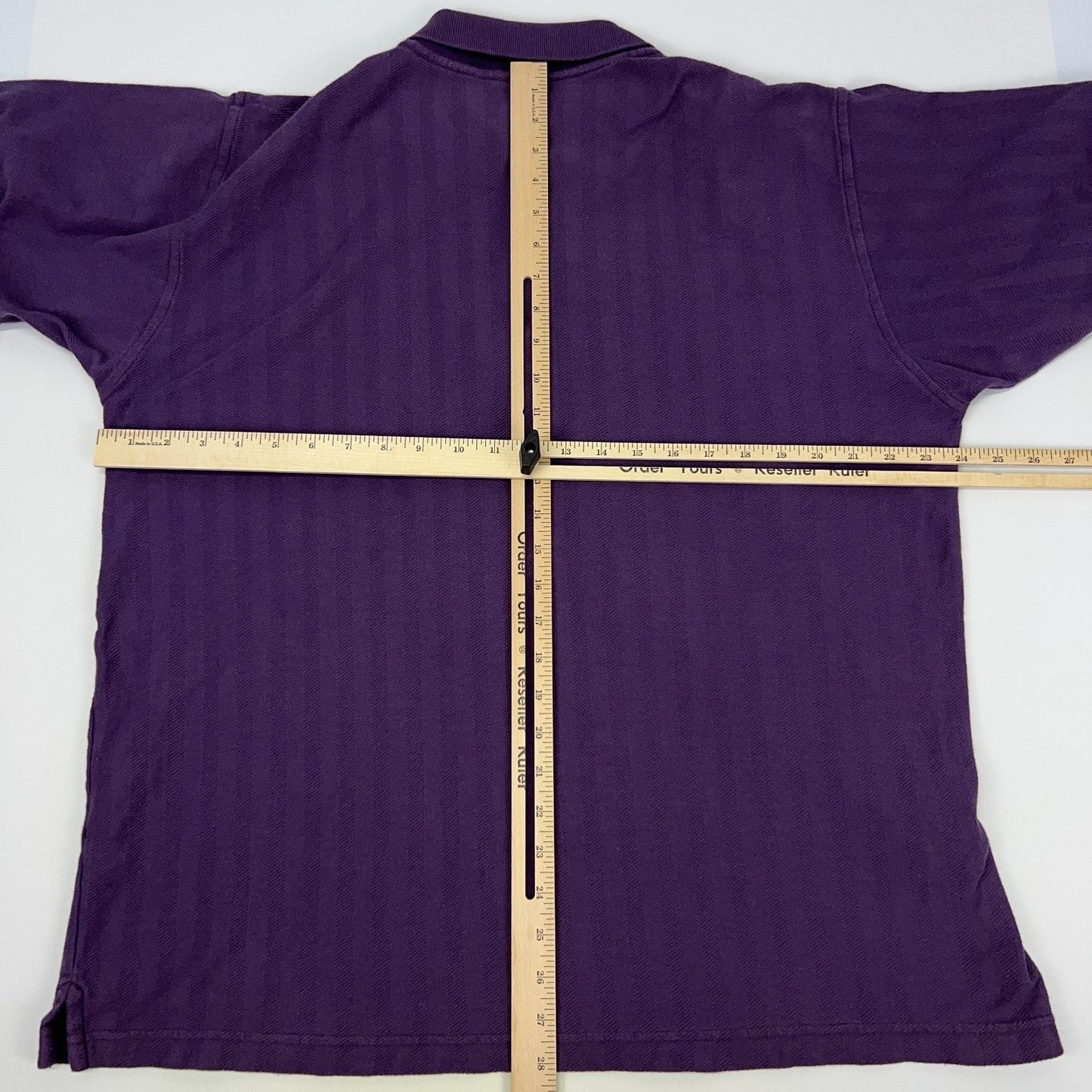 Vintage 90s Wolfgang Puck Polo Shirt XL X-Large Purple Live Love Eat Chef Food
