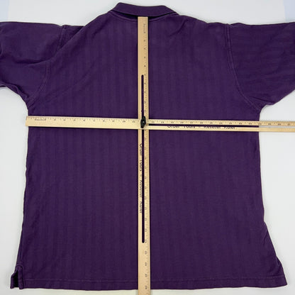 Vintage 90s Wolfgang Puck Polo Shirt XL X-Large Purple Live Love Eat Chef Food