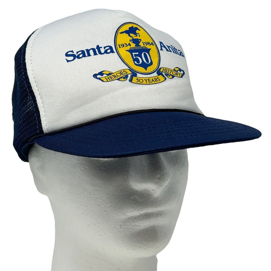 Santa Anita Park Trucker Hat Vintage 80s Horse Racetrack 50th Mesh Baseball Cap