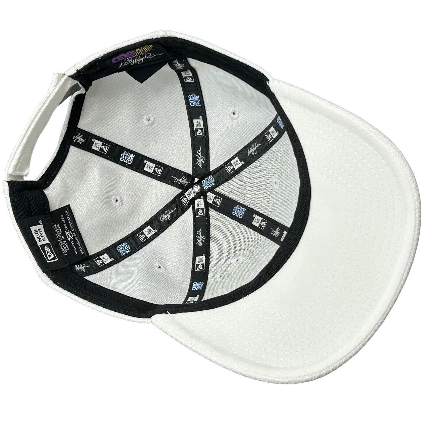 One Buf Hat Baseball Cap Buffalo Sabres Bills Onebuf New Era White Strapback - Neon Vintage